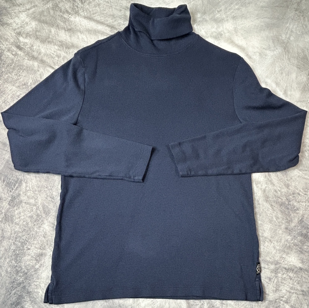 Todd Snyder Sweater Mens Small Navy Blue Turtleneck Pullover Made In Portugal